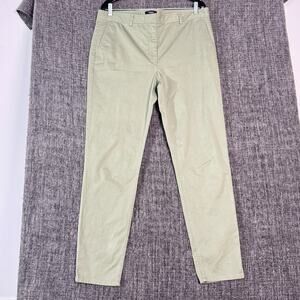 Theory Boyfriend Casual Twill Pants Khaki Size 12